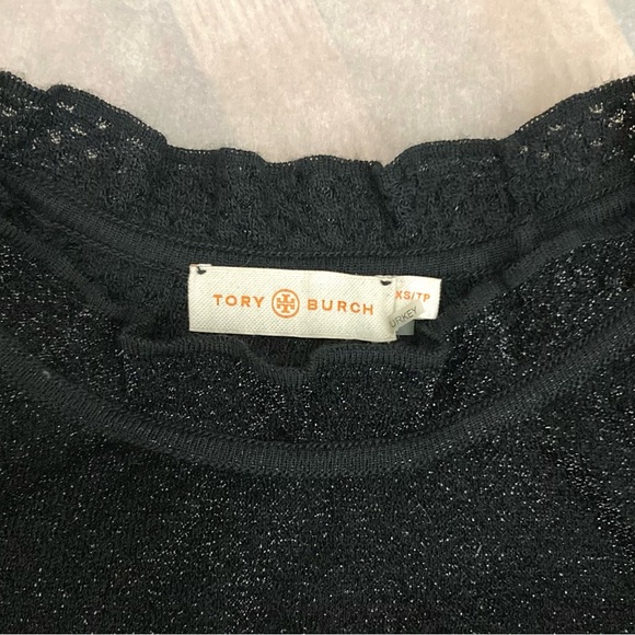 TORY BURCH Mod Metallic Stretch Little Black Dress - Picture 5 of 6